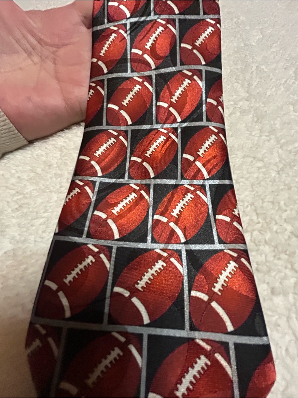 🎁3 for $30 - Football Pattern Necktie